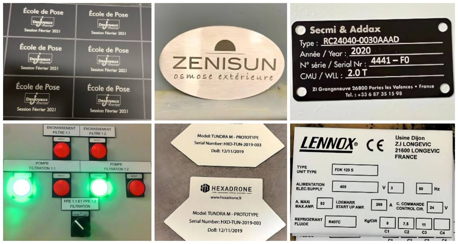 Exemples de gravures industrielles